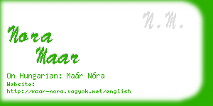 nora maar business card