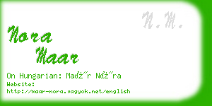 nora maar business card
